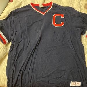 Vintage inspired Mitchell & Ness Co Cleveland Indians T shirt